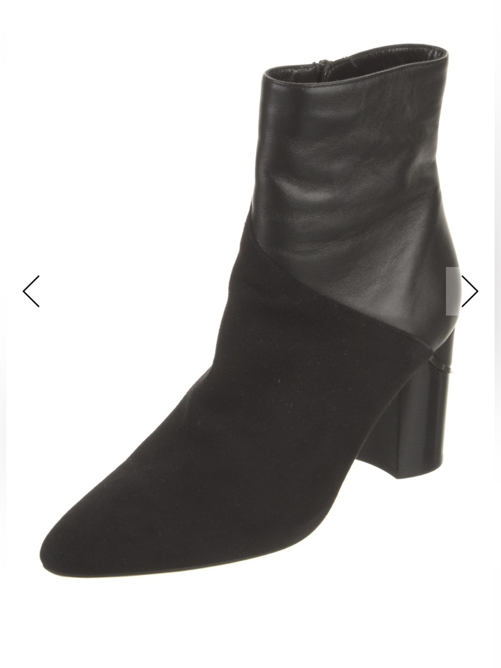 Aquatalia Black Leather & Suede Ankle Boot